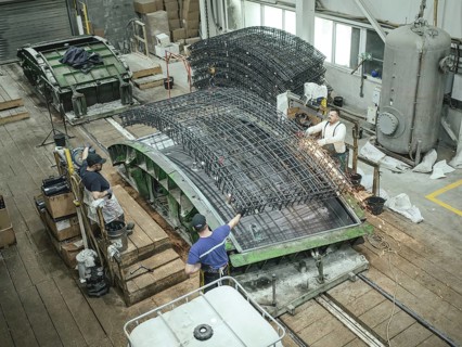 Production of segments for the Brenner Base Tunnel, Zinzendorf, Tyrol, Austria