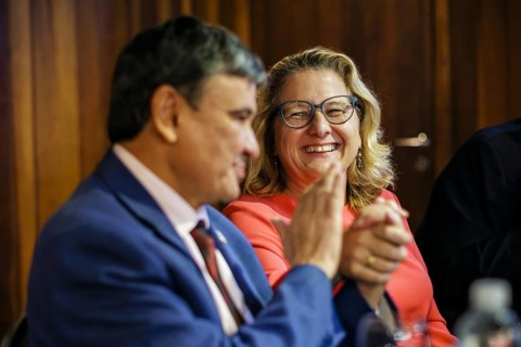 Svenja Schulze (SPD), Federal Minister for Economic Cooperation and Development, during a visit to
