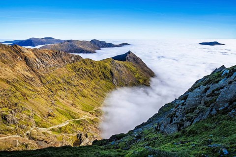 Snowdon Massif, Snowdon Range, Snowdonia, North Wales, UK