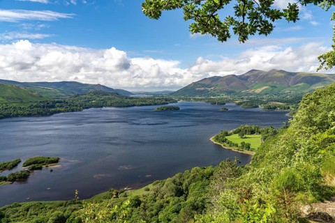 View of Derwent Water in the Lake District, England, Great Britain