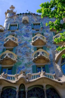 Casa Batlló by Antoni Gaudi, Modernisme, Barcelona, Catalonia, Spain