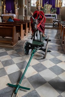 Palmesel decorated for the Palmesel procession, tradition since the 18th century, Parish Church of