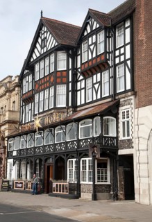 Historic building frontage of the Star Hotel, on North Quay, Great Yarmouth, Norfolk, England,