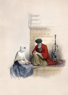 The letter writer, scribe, Cairo, Egypt, c. 1850, Historical, digitally restored reproduction from