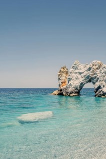 Greek island Skiathos with the beautiful beach called Lalaria, Greece