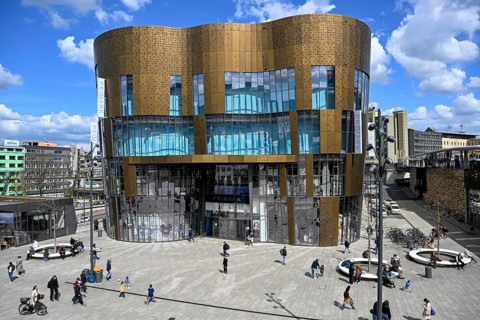 Primark building by Chapman-Taylor architects, Döppersberg district, Wuppertal, Bergisches Land,