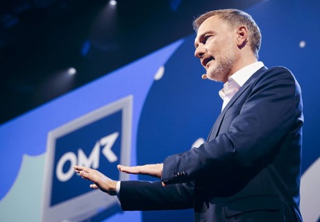 Christian Lindner (FDP), Federal Minister of Finance, photographed at the OMR Festival (Online