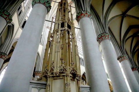 Gothic sacrament house, Altenberg Cathedral, Bergischer Dom, former monastery church of Altenberg