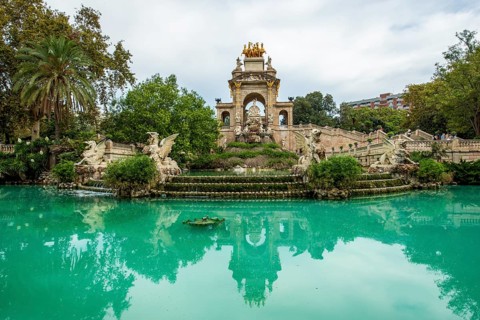 The main fountain in Parc de la Ciutadella (Citadel Park), barcelona, spain