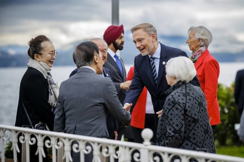 G7 Finance Ministers Meeting in Stresa. Christian Lindner (FDP), Federal Minister of Finance, with