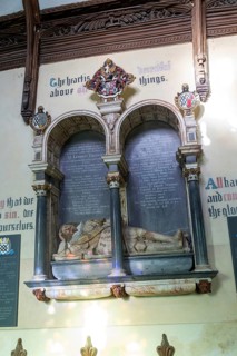 Family memorial monument in church of Saint Mary, Helmingham, Suffolk, England, UK - Sir Lionel