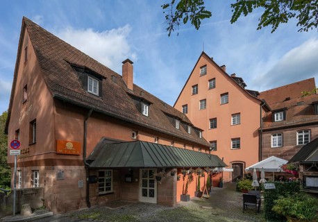 Satzinger Mühle, originally a flour mill and paper mill 1951, 52 reconstruction, after destruction,