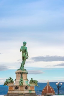 Statue of David in Piazza Michelangelo, travel, tourism, sculpture, history, culture, Florence,