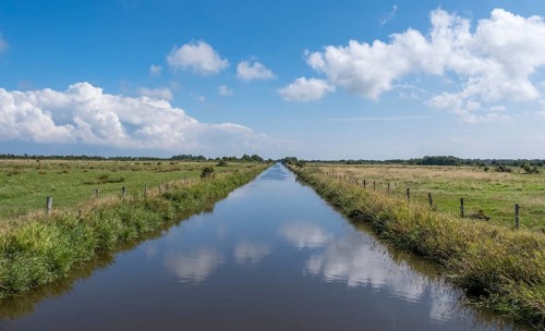 River Godel, Föhr, North Frisia, Schleswig-Holstein, Germany