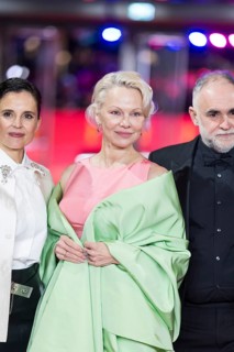 Elena Anaya, Pamela Anderson and Karim Ainouz on the Red Carpet in front of the premiere of