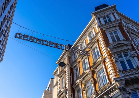 Access to Gerhofstraße, Hamburg, Germany