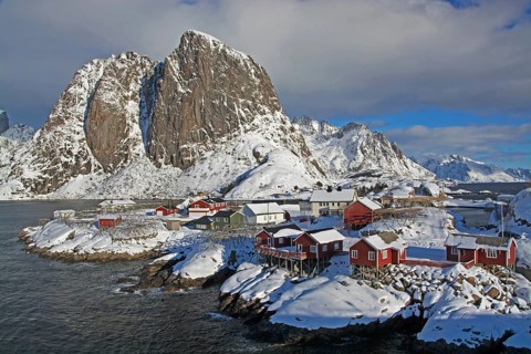 Reine in Lofoten, Norway, in winter, Lofoten, Reine, Norway