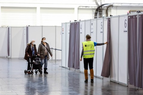 Essen, North Rhine-Westphalia, Germany - Vaccination start at the Corona Vaccination Centre Essen,