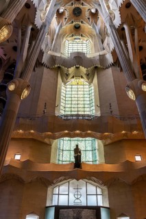 Interior of the Sagrada Família, Church of the Atonement of the Holy Family, architect Antoni