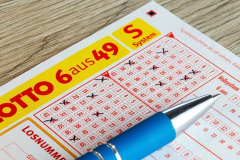 Lotto 6aus49: Close-up of a lottery ticket