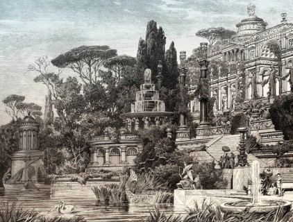 Luxurious villa in ancient Rome