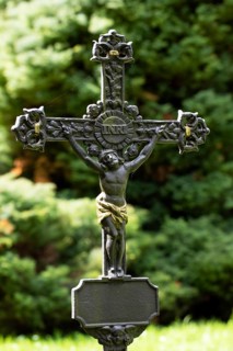 Crosses at the cemetery of St. Sebastian, Church of St. Peter, Salzburg, Austria
