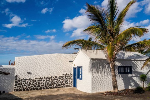 Fishing village El Golfo, Lanzarote, Canary Islands, Spain