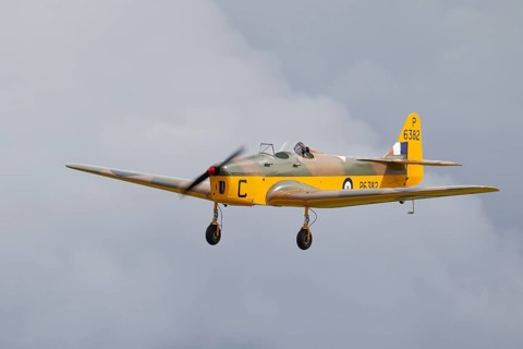Miles M14A Magister aircraft in RAF Royal air force colours flying, England, United Kingdom