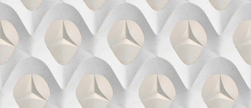 3D background of black with pink dots in the form of hexagon tiles volumetric shape of leather.
