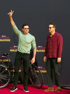 The actors Ryan Reynolds, Hugh Jackman, DEADPOOL & WOLVERINE (cinema release: 24.07.2024),