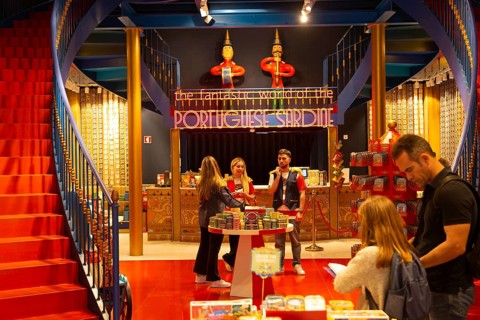 Interior of The Fantastic World of the Portuguese Sardine shop store, Vila Nova de Gaia, Porto,