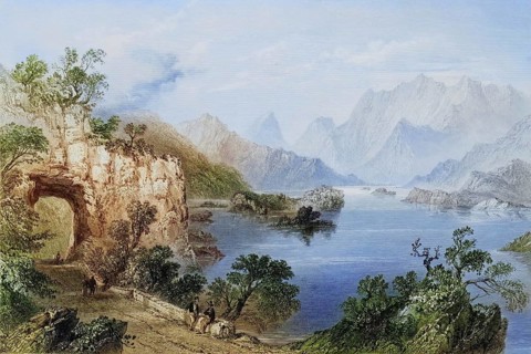 Upper Lake, Killarney, County Kerry, Ireland, from the Landscape and Antiquities of Ireland, 1841,