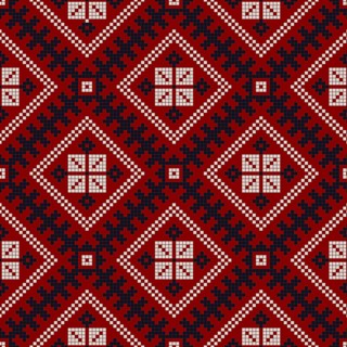 Traditional Latvian embroidery seamless pattern, vector illustration