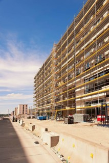 New development area Freiham, Munich West, new district, 350 hectares, construction sites, new