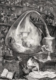 The fountain of budget, allegory on the malfunction of the state, by Edmond Morin (1824-1882)