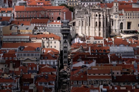 View from Castelo de São Jorge to old town, Elevador de Santa Justa lift, Museu Arqueológico do