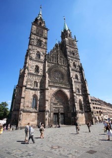 Protestant St. Lawrence Church, west façade, Nuremberg, Middle Franconia, Bavaria, Germany