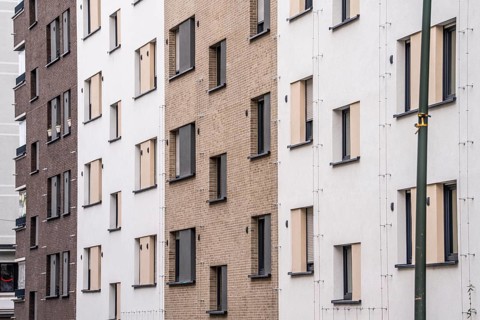 New residential buildings, rental flat, in the city centre, Düsseldorf, Worringer Straße, North