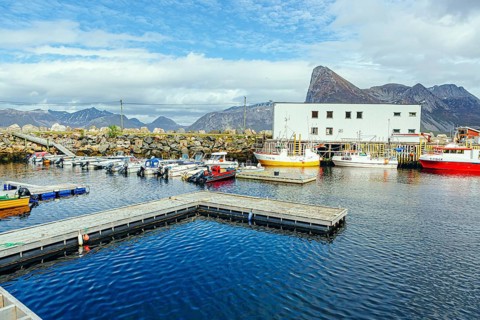 Rodsand harbour on the island of Senja in Norway