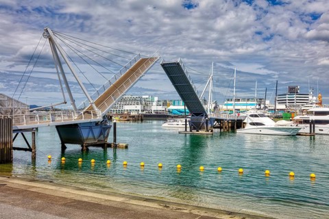 Viaduct Lift Bridge, Marina, Auckland, Neuseeland