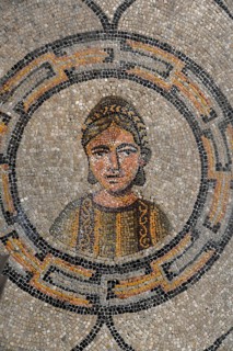 Early Christian floor mosaic from the 4th century, Basilica Santa Maria Assunta, Unesco World
