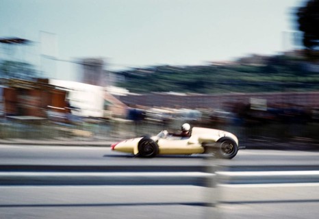 Formula One race, Monaco Grand Prix 1961, from the original caption, intended to represent Olivier