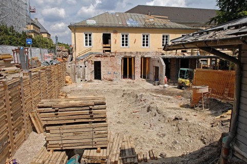 Construction site, core renovation of the Greek restaurant Moro Mou in spring 2022, Königinstraße,
