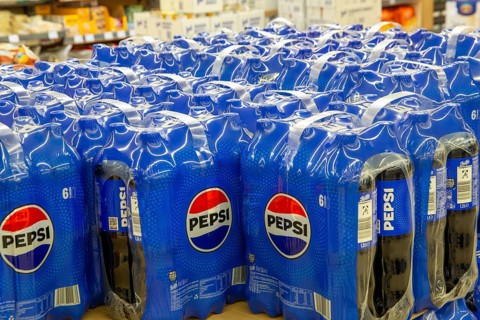 February 2024: Pepsi bottles in the supermarket