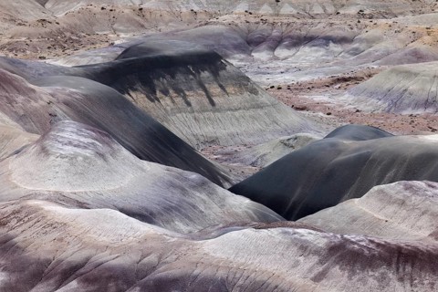 Colorful deposits of the Chinle Formation exposed at Little Painted Desert County Park near