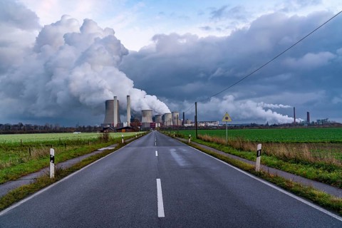 Lignite-fired power plant, RWE Power AG Niederaußem power plant, near Bergheim, North