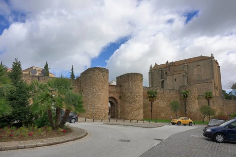 Puerta de Almocábar, city wall with city gate, Ronda, Malaga, Spain