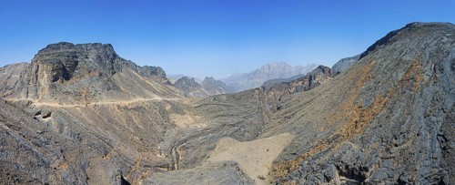 Landscape Oman, Jabal Shams, Jebel Shams, Hajar Mountains, Mountain, Little Snake Canyon, W8, Bilad