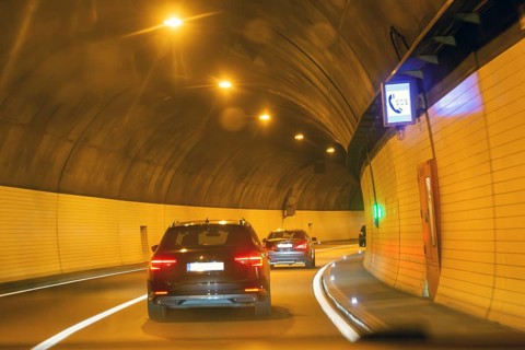 Tunnel on the B 10 (federal highway 10) between Pirmasens and Landau