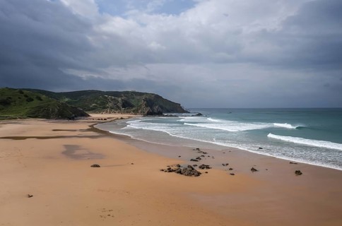 Carrapateira, Algarve, Portugal - Praia do Amado, surfer beach on the west coast, on the Atlantic